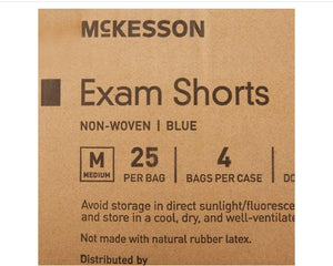 Exam Shorts McKesson Medium Blue SMS Adult Disposable 16-1101-25