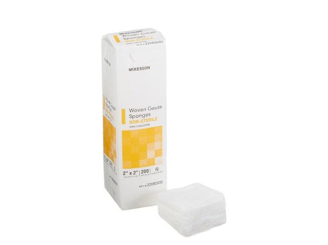 McKesson | Gauze Sponge Cotton Square NonSterile | 22082000-2x2-PK