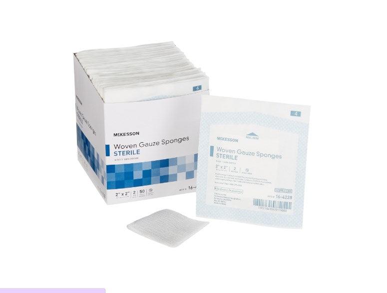 Gauze Sponge Cotton Square Sterile 16-42228-1