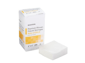 McKesson Gauze Sponge Woven Cotton Square NonSterile 44802000-BX