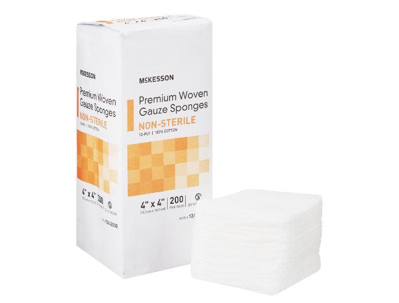 McKesson Woven Cotton Sponge Square NonSterile, Single Use 12442000