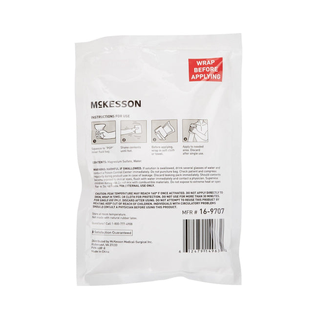 Instant Hot Pack, Hot Compress, General Purpose Plastic Disposable by McKesson