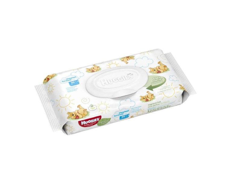 Kimberly Clark Baby Wipe Huggies Natural Care Soft Pack Purified Water - Unscented 32 Count 42511