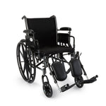 Lightweight Wheelchair McKesson Dual Axle Desk Length Arm Elevating Legrest Black Upholstery 18 Inch Seat Width Adult 300 lbs. Weight Capacity 146-K318ADDA-ELR