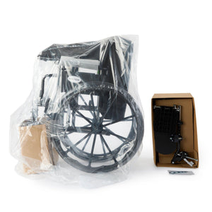 Lightweight Wheelchair McKesson Dual Axle Desk Length Arm Elevating Legrest Black Upholstery 18 Inch Seat Width Adult 300 lbs. Weight Capacity 146-K318ADDA-ELR