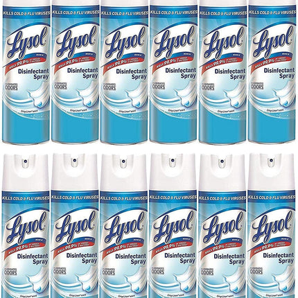 Lysol Disinfectant Spray, Crisp Linen, 228oz (12X19oz) | Lysol | SurgiMac
