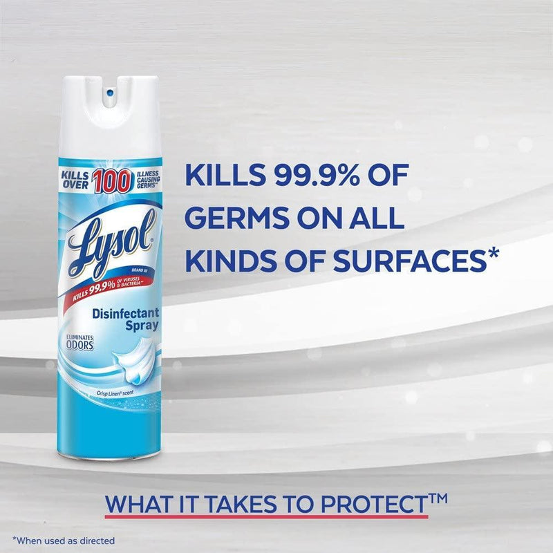 Lysol Disinfectant Spray, Crisp Linen, 228oz (12X19oz) 259737-12H