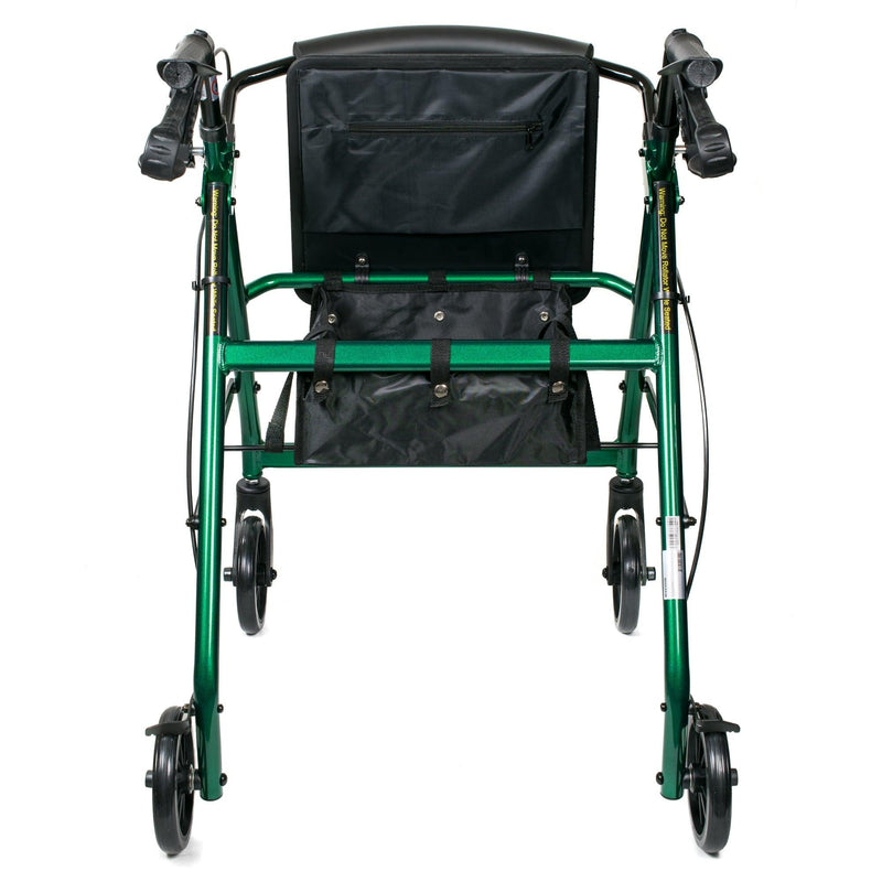 McKesson 4 Wheel Rollator Adjustable Height / Folding Aluminum Frame 146-R726BK