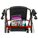 McKesson 4 Wheel Rollator Adjustable Height / Folding Aluminum Frame 146-R726BK