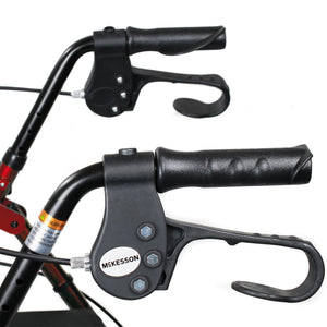 McKesson 4 Wheel Rollator Adjustable Height / Folding Aluminum Frame 146-R726BK