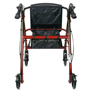 McKesson 4 Wheel Rollator Adjustable Height / Folding Aluminum Frame 146-R726BK