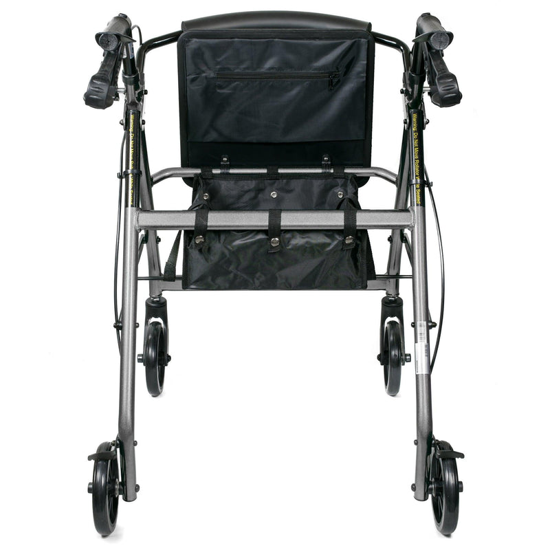 McKesson 4 Wheel Rollator Adjustable Height / Folding Aluminum Frame 146-R726BK