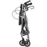 McKesson 4 Wheel Rollator Adjustable Height / Folding Aluminum Frame 146-R726BK