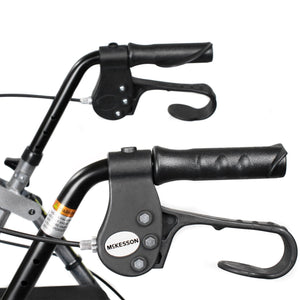 McKesson 4 Wheel Rollator Adjustable Height / Folding Aluminum Frame 146-R726BK