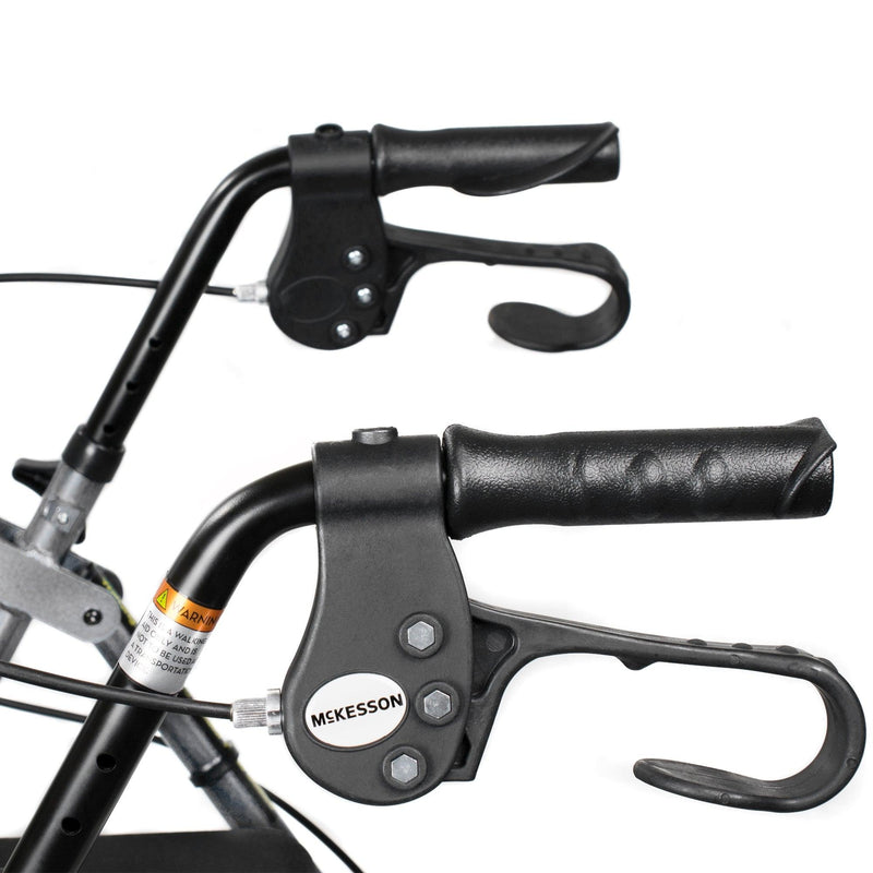 McKesson 4 Wheel Rollator Adjustable Height / Folding Aluminum Frame 146-R726BK