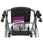 McKesson 4 Wheel Rollator Adjustable Height / Folding Aluminum Frame 146-R726BK