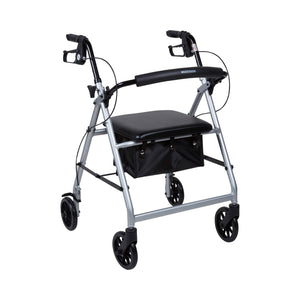 McKesson 4 Wheel Rollator Adjustable Height / Folding Aluminum Frame 146-R726BK