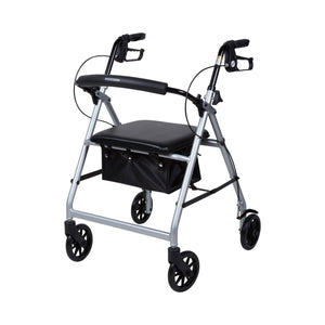 McKesson 4 Wheel Rollator Adjustable Height / Folding Aluminum Frame 146-R726BK