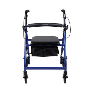 McKesson 4 Wheel Rollator Adjustable Height / Folding Aluminum Frame 146-R726BK