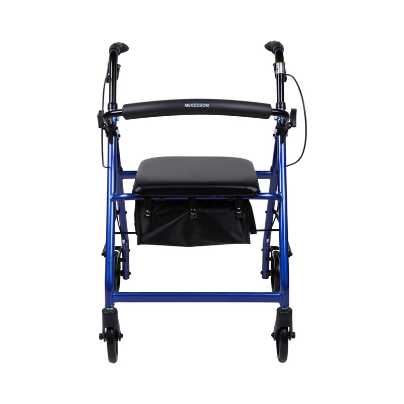 McKesson 4 Wheel Rollator Adjustable Height / Folding Aluminum Frame 146-R726BK