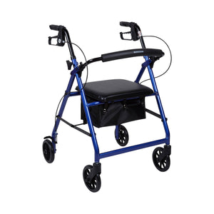 McKesson 4 Wheel Rollator Adjustable Height / Folding Aluminum Frame 146-R726BK