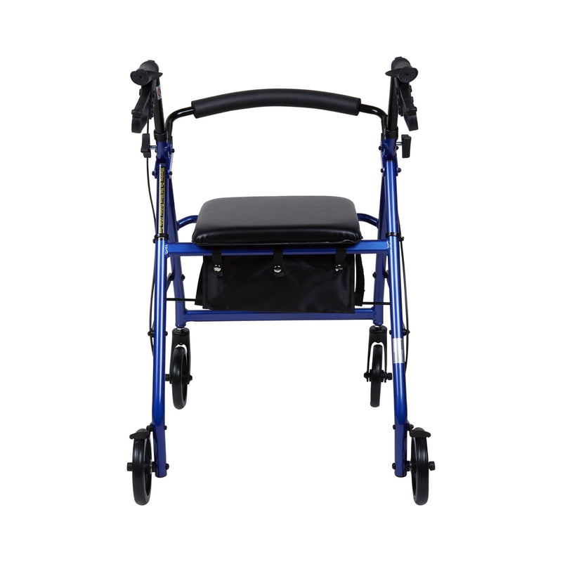 McKesson 4 Wheel Rollator Adjustable Height / Folding Aluminum Frame 146-R726BK