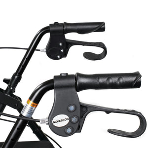 McKesson 4 Wheel Rollator Adjustable Height / Folding Aluminum Frame 146-R726BK