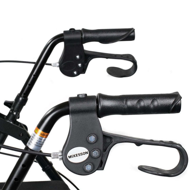 McKesson 4 Wheel Rollator Adjustable Height / Folding Aluminum Frame 146-R726BK