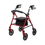 McKesson 4 Wheel Rollator Adjustable Height / Folding Steel Frame 146-10257BL-1