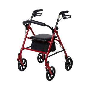 McKesson 4 Wheel Rollator Adjustable Height / Folding Steel Frame 146-10257BL-1