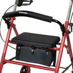 McKesson 4 Wheel Rollator Adjustable Height / Folding Steel Frame 146-10257BL-1