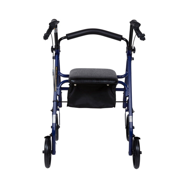 McKesson | McKesson 4 Wheel Rollator Adjustable Height / Folding Steel Frame | 146-10257BL-1