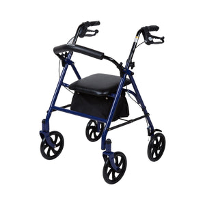 McKesson 4 Wheel Rollator Adjustable Height / Folding Steel Frame 146-10257BL-1