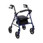 McKesson 4 Wheel Rollator Adjustable Height / Folding Steel Frame 146-10257BL-1
