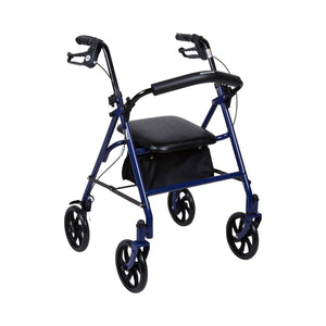 McKesson 4 Wheel Rollator Adjustable Height / Folding Steel Frame 146-10257BL-1