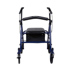 McKesson 4 Wheel Rollator Adjustable Height / Folding Steel Frame 146-10257BL-1