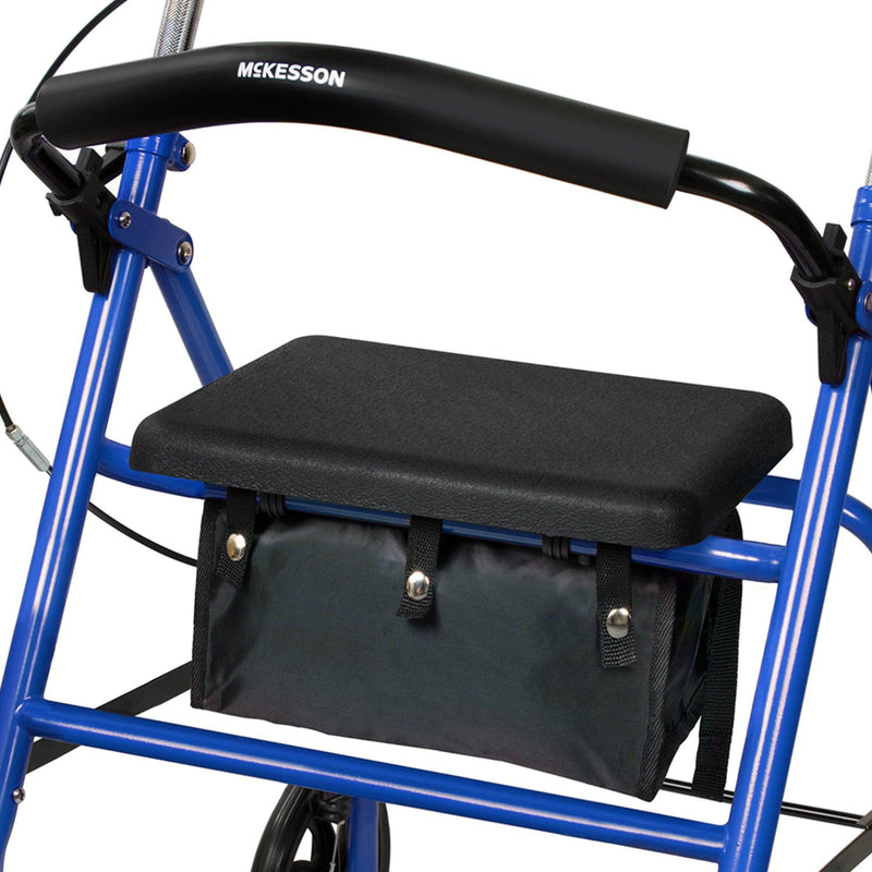 McKesson 4 Wheel Rollator Adjustable Height / Folding Steel Frame 146-10257BL-1