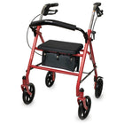 McKesson 4 Wheel Rollator Adjustable Height / Folding Steel Frame 146-10257RD-1