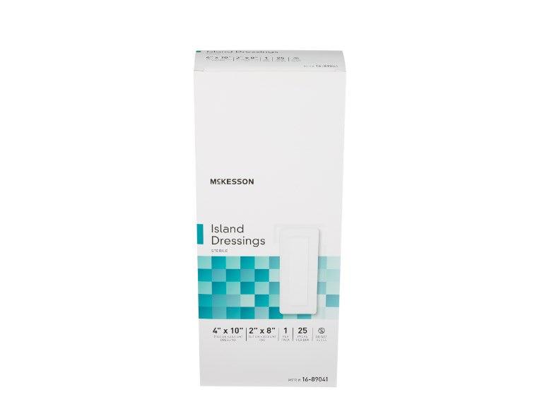 McKesson Adhesive Dressing Polypropylene / Rayon Square White Sterile 16-89022