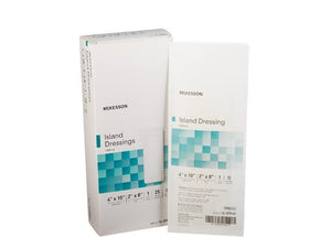 McKesson Adhesive Dressing Polypropylene / Rayon Square White Sterile 16-89022