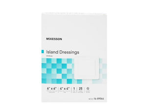McKesson Adhesive Dressing Polypropylene / Rayon Square White Sterile 16-89022