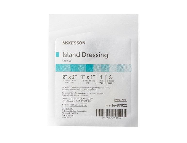 McKesson Adhesive Dressing Polypropylene / Rayon Square White Sterile 16-89022