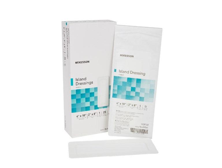 McKesson Adhesive Dressing Polypropylene / Rayon Square White Sterile 16-89022
