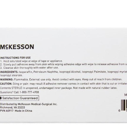 McKesson Adhesive Remover McKesson Wipe | McKesson | SurgiMac