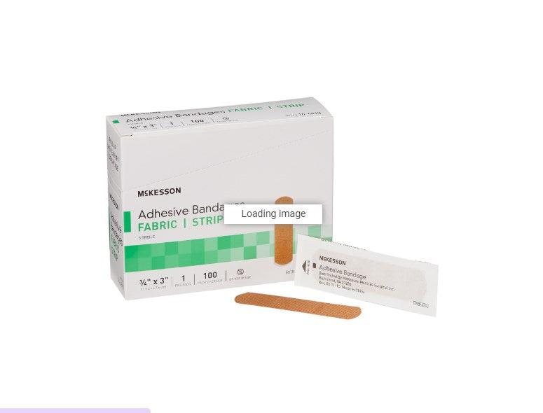 McKesson Adhesive Strip Fabric Rectangle Tan Sterile 16-4811-BX100