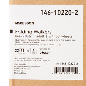 McKesson Aluminum/Steel Bariatric Standard Folding Walker 146-10220-2