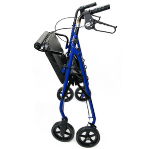 McKesson Bariatric 4 Wheel Rollator Blue Adjustable Height / Heavy Duty / Folding Steel Frame 146-10216BL-1