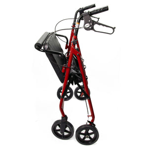 McKesson Bariatric 4 Wheel Rollator Blue Adjustable Height / Heavy Duty / Folding Steel Frame 146-10216BL-1