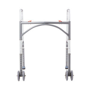 McKesson Bariatric Folding Walker Adjustable Height Steel Frame 500 lbs. Weight Capacity 32 to 39 Inch Height 146-10220-2WW