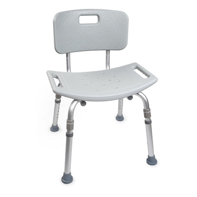 McKesson Bath Bench Without Arms Aluminum Frame Removable Backrest 19-1/4 Inch